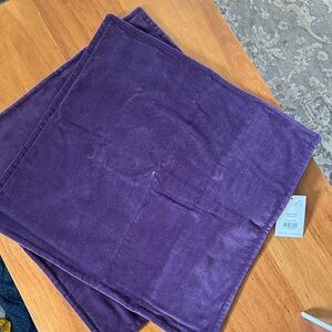 Surya NWT Deep Purple Velvet Pillow Covers (pair of 2)